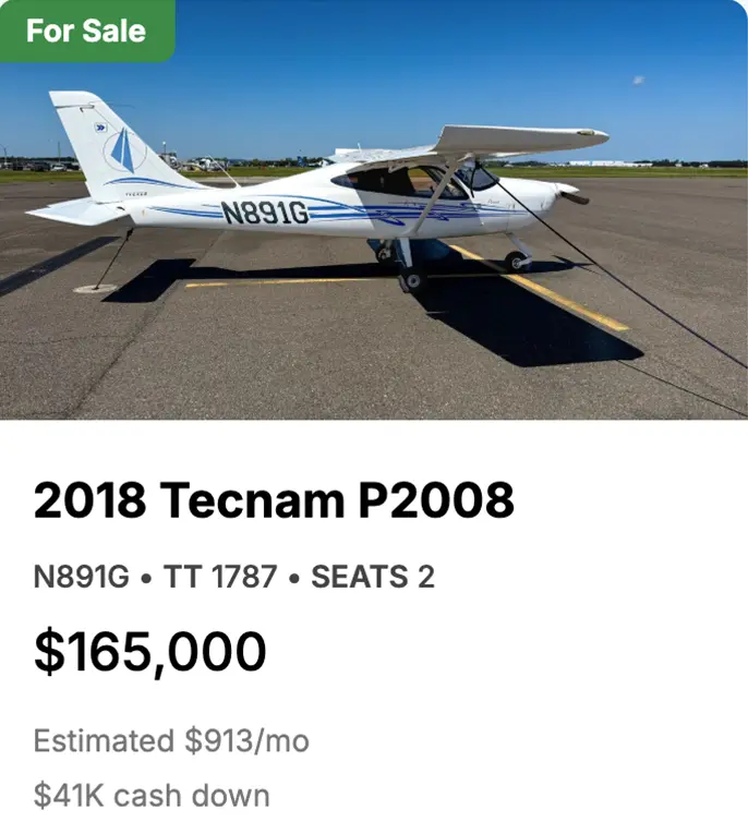 2018 Tecnam P2008 N891G